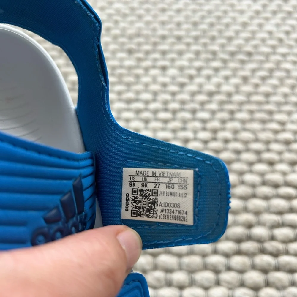 adidas Kids Blue and White Sandals